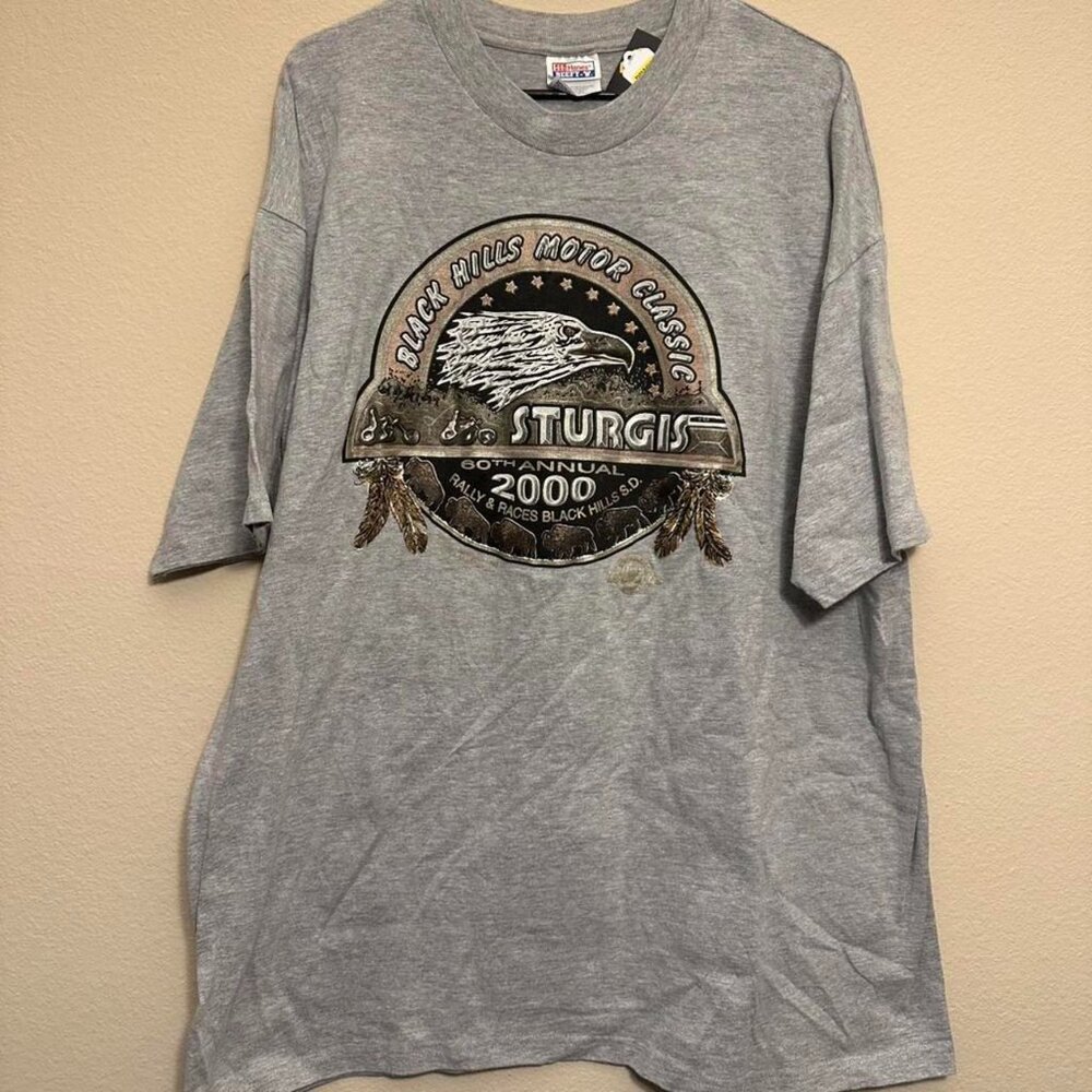 Vintage 2000 Sturgis Black Hill Motor Classic 60th Annual Motorcycle Rally Tee
